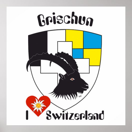 Poster Graubünden Grigioni Grischun (Devant)