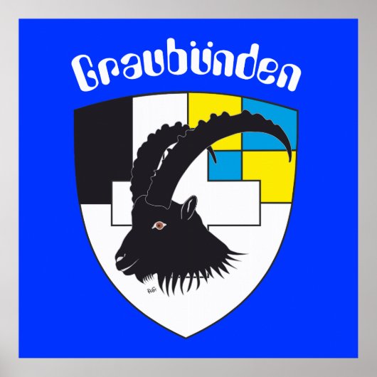 Poster Graubünden Grigioni Grischun (Devant)