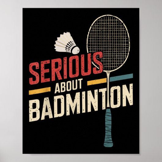 Poster Grave à propos de Badminton Funny (Devant)