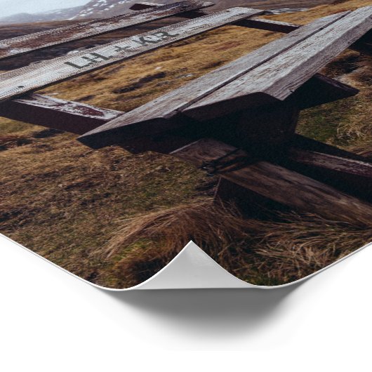 Poster Grave Tes Initiales Sur Ce Banc | Romantique (Coin)