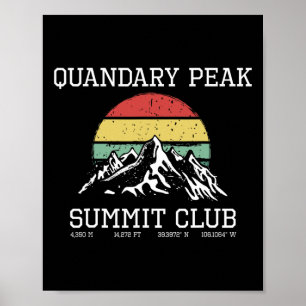 Poster Gravi Quandary Peak Summit Club Randonnée Colorado