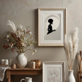 Poster Gravité géométrique : profil de mode monochrome