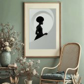 Poster Gravité géométrique : profil de mode monochrome