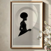 Poster Gravité géométrique : profil de mode monochrome