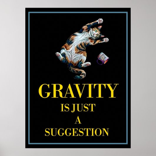 POSTER GRAVITY IS JUST A SUGGESTION (Devant)