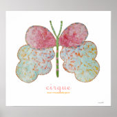 Poster gravure de papillon peint au cirque (Devant)