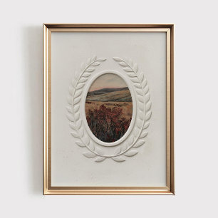 Poster Gravure de paysage ancien et nostalgique, IMPRIMAB