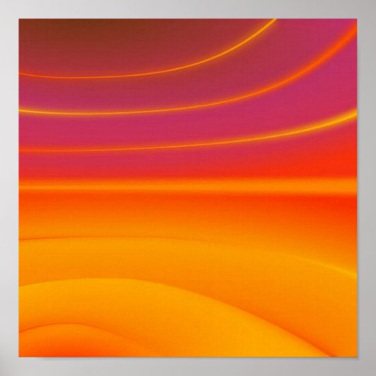 Poster Gravure de toile orange abstraite (Devant)
