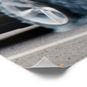 Poster Gravure de voiture noire (Coin)