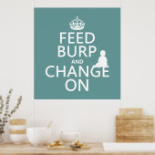 Poster Gravure et changement sur (bébé) (n'importe quelle (Cuisine)