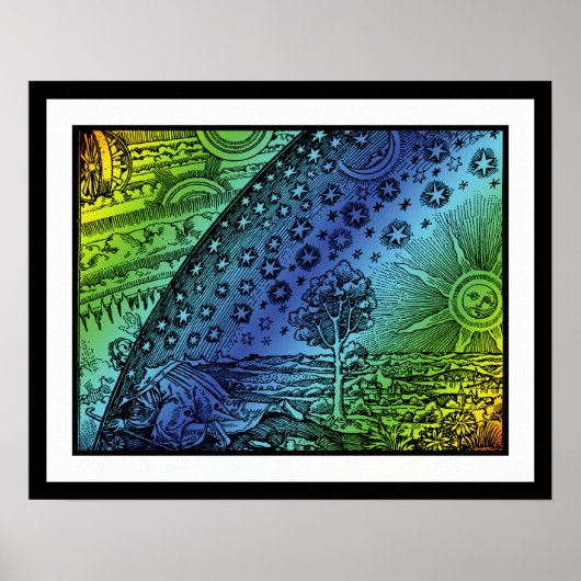 Poster Gravure Flammarion Ciel et Terre (Devant)