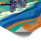 Poster Gravure sur bois de baleine à bosse (Coin)