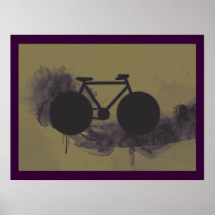 Poster gravures d'art à vélo