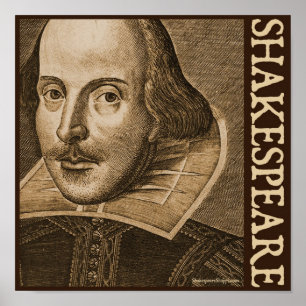 Poster Gravures Shakespeare Droeshout