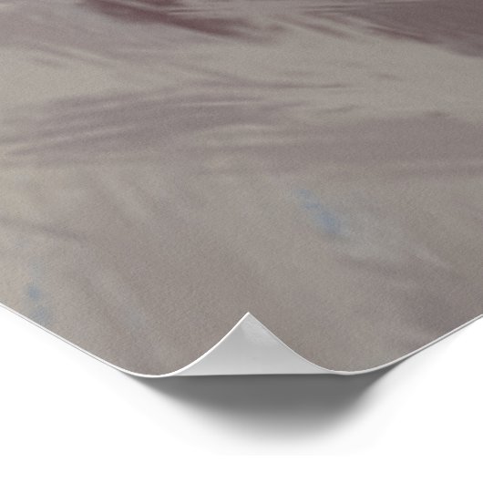 Poster Gray Blue White Abstract Brushstrokes (Coin)