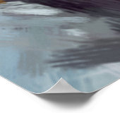 Poster Gray Brown Taupe White Abstract Brushstrokes (Coin)