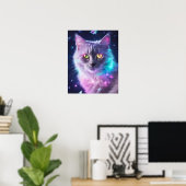 POSTER GRAY CAT RAINBOUR ARGENT (Bureau à domicile)