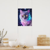 POSTER GRAY CAT RAINBOUR ARGENT (Cuisine)