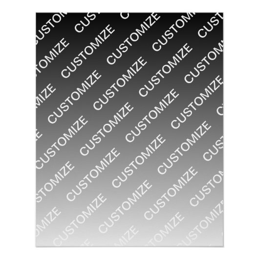 Poster Gray (changeable color) Ombre & Text Pattern (Devant)