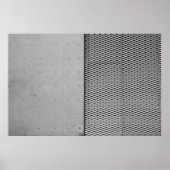 Poster Gray metal galvanized sheet (Devant)