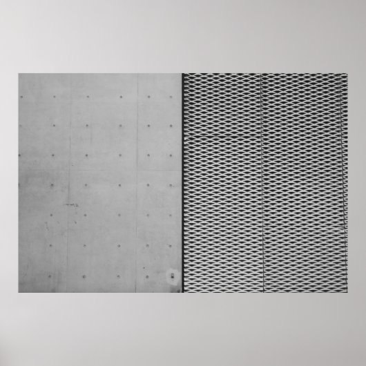Poster Gray metal galvanized sheet (Devant)
