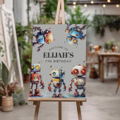 Poster Gray Robots Tech Générateur d'engrenages Signal de