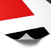 Poster Gray rouge noir blanc géométrique (Coin)
