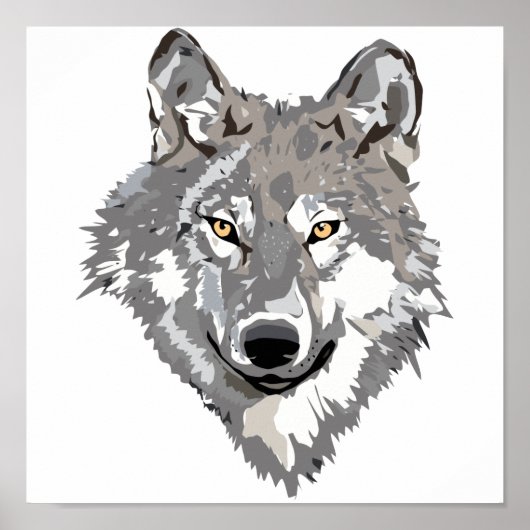 Poster Gray Wolf Design (Devant)