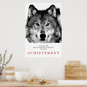 Poster Gray Wolf Motivational Créatif unique (Cuisine)