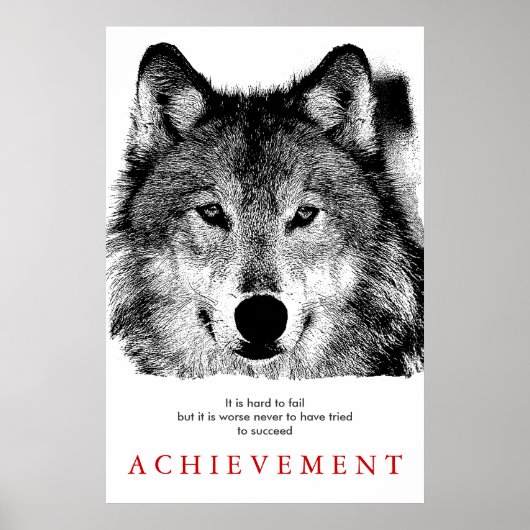 Poster Gray Wolf Motivational Créatif unique (Devant)