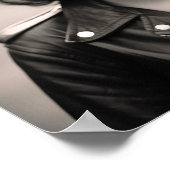 Poster Greaser Punk Girl dans une veste en cuir (Coin)