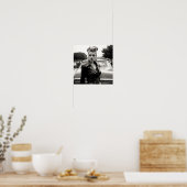 Poster Greaser Punk Girl devant une voiture Vintage (Cuisine)