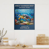 Poster Great Barrier Reef Sea Turtle (Cuisine)