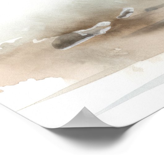 Poster Great Blue Heron Oiseau Art Imprimer l'affiche (Coin)