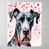 Poster Great Dane - Art Chien Imprimer (Devant)