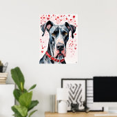 Poster Great Dane - Art Chien Imprimer (Bureau à domicile)