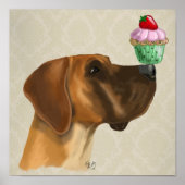 Poster Great Dane et Cupcake (Devant)