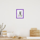 Poster Great Dane Harlequin gâteau d'anniversaire (Cuisine)
