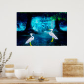 Poster Great Egret Falls (Cuisine)