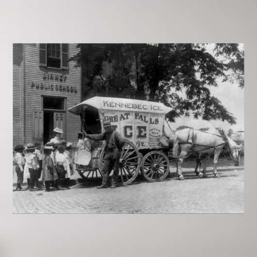 Poster Great Falls Ice Company, années 1890 (Devant)