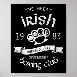 Poster Great Irish Buffalo St. Patrick's Boxing Club Figh