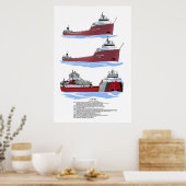 Poster Great Lakes Freighter Arthur M. Anderson History (Cuisine)