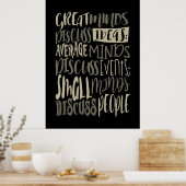 Poster Great Minds discute des idées - Motivation (Cuisine)