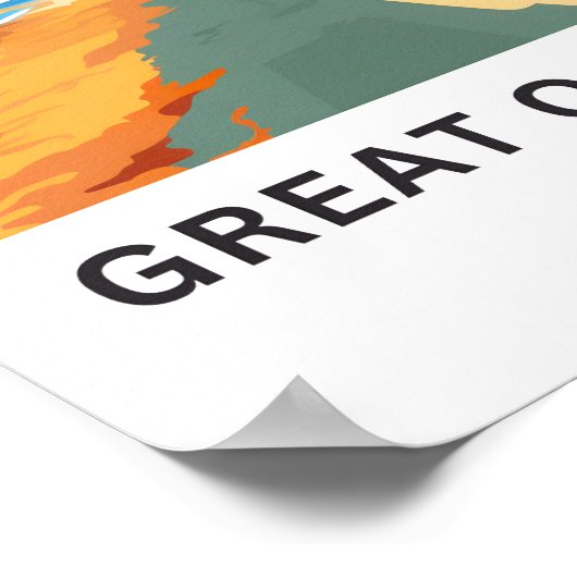 Poster Great Ocean Road Australie Imprimer (Coin)