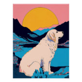 Poster Great Pyrenees Dog 004 - Bruno Pokopen (Devant)