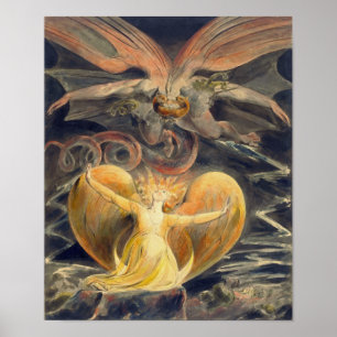 Poster Great Red Dragon by William Blake