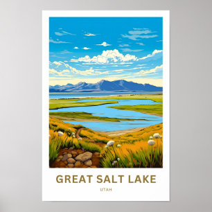 Poster Great Salt Lake Utah Travel Imprimer