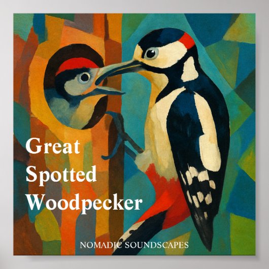Poster Great Spotted Woodpecker Album Cover (Devant)