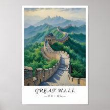 Great Wall of China Wall Art, Asian Landmark 