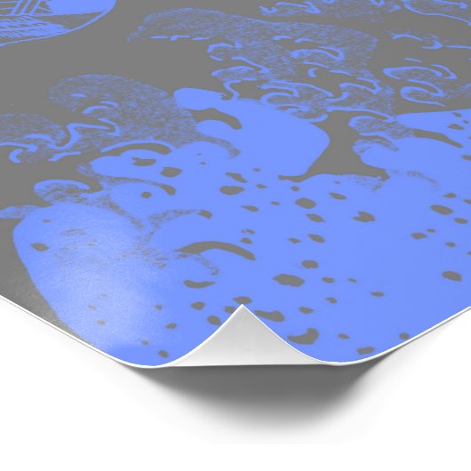 Poster Great Wave Blue & Grey (Coin)